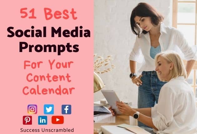 Social Media Prompts For your Content Calendar