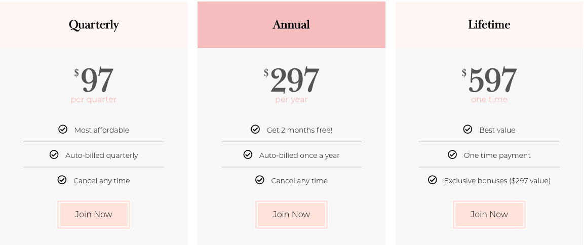 Styled Stock Society pricing plan