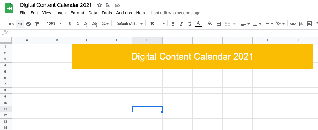 Give your content calendar a name