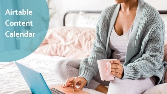 woman working on her cozy bed