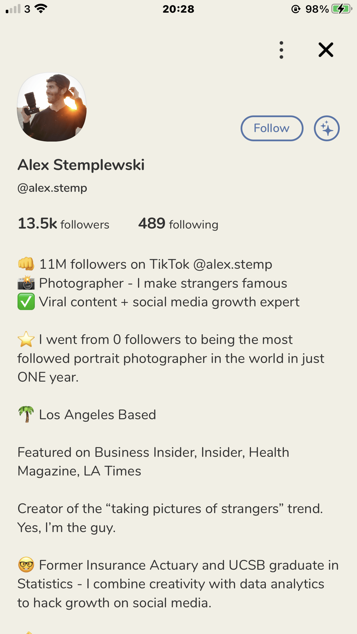 Alex Stemplewski profile on Clubhouse
