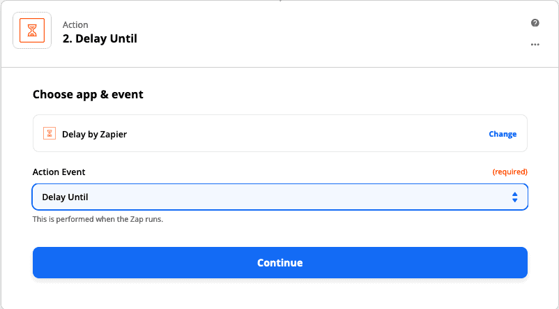 Delay Until in Zapier