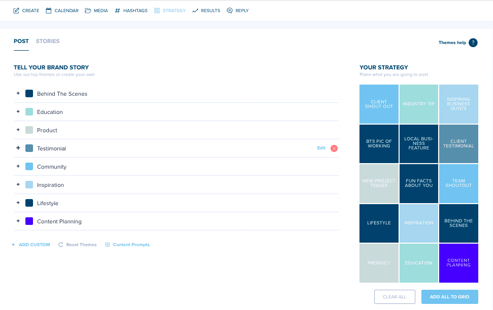 Strategy View in Plann