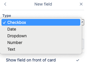 Create a new custom field in Trello