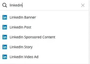 image showing LinkedIn graphic templates on Canva