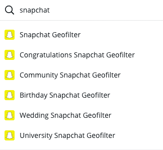image showing Snapchat graphic templates on Canva