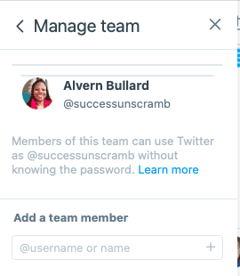Add team members on TweetDeck