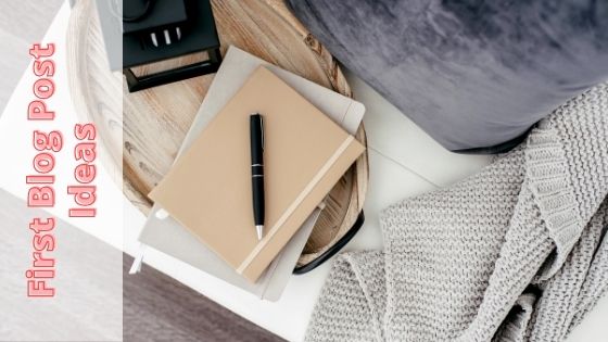 photo of notebook, pen and lamp on a breakfast tray from top view