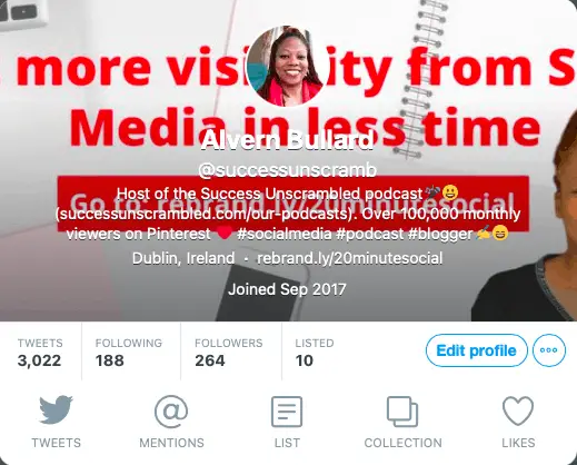Twitter profile - Tweetdeck