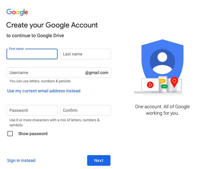 Google account to manage business