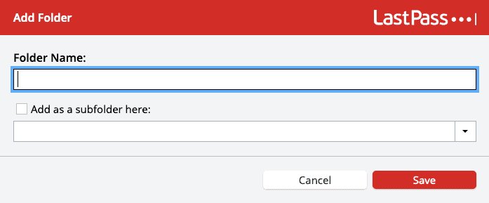 Naming your folders + subfolders - LastPass