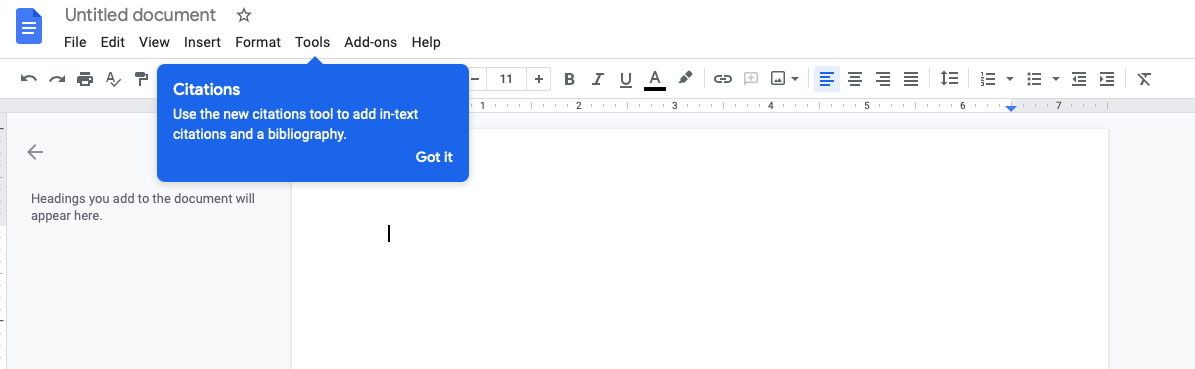 New Google Doc