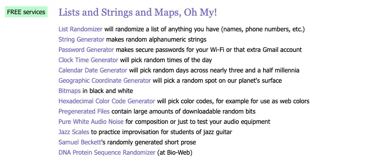 Random-org password generator