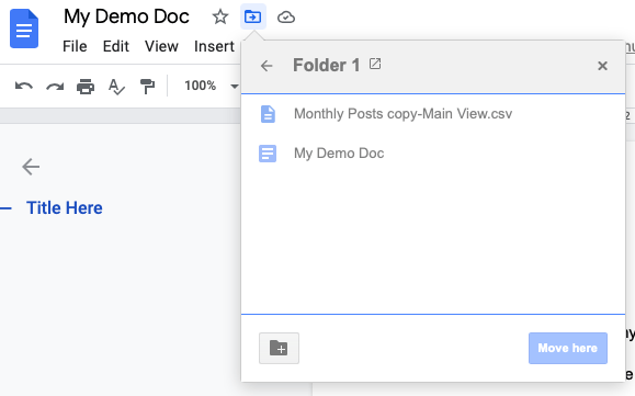 Save to Google Drive folder