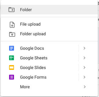 new button in Google Drive