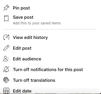 Edit FB Post