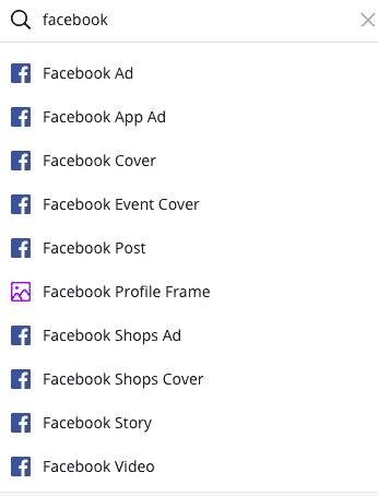 Facebook templates Canva