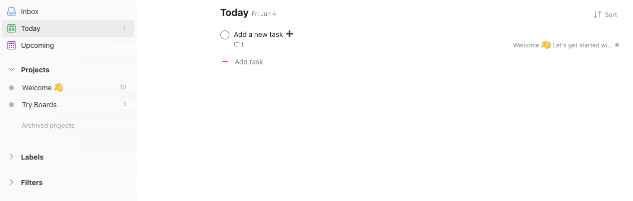 Projects - Todoist