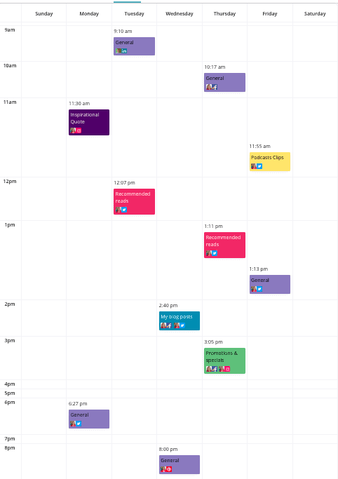 MeetEdgar content calendar