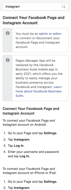 Connect Your Facebook Page and Instagram Account