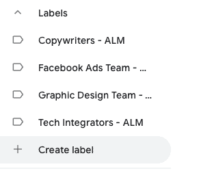 google drive labels