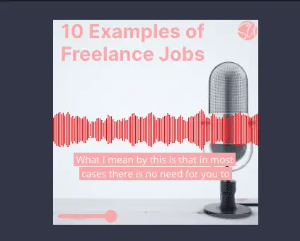 10 examples of freelance jobs audio snippet