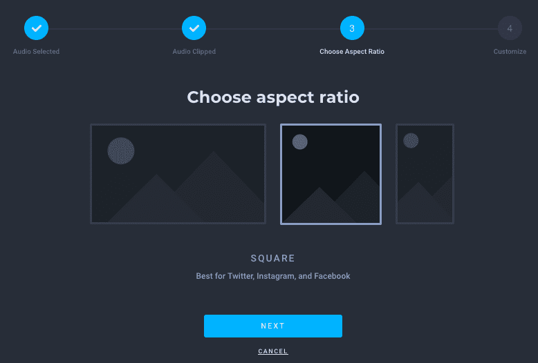 Headliner choose aspect ratio