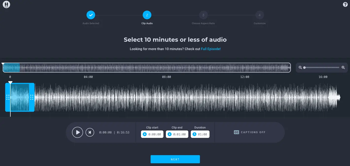 Audiogram length