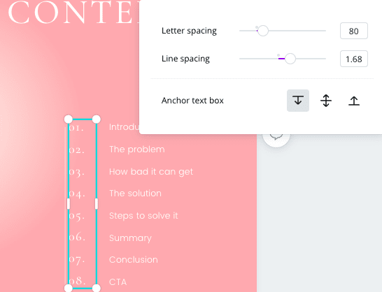 Line Spacing on Canva