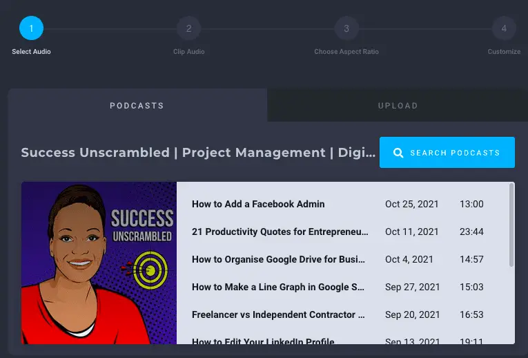 Success Unscrambled Podcast list