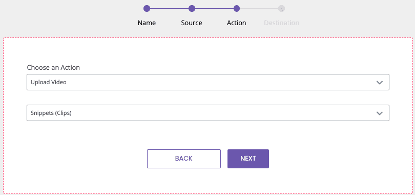 Repurpose Choose and action settings