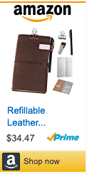 Newestor Refillable Leather Journal Travelers Notebook