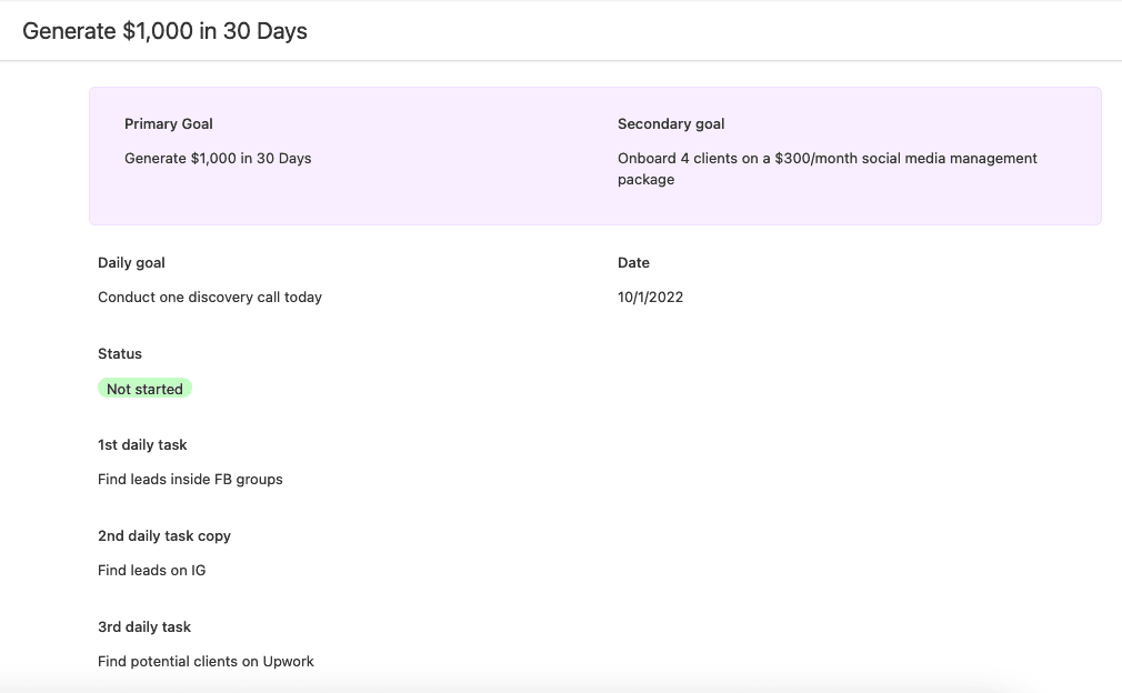 Airtable planner