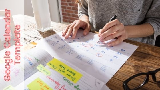 woman planning using a calendar