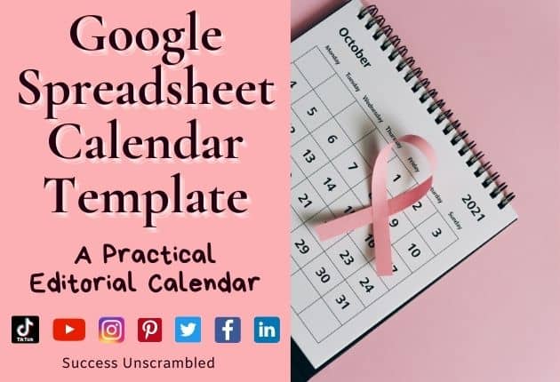 calendar and a pink ribbon