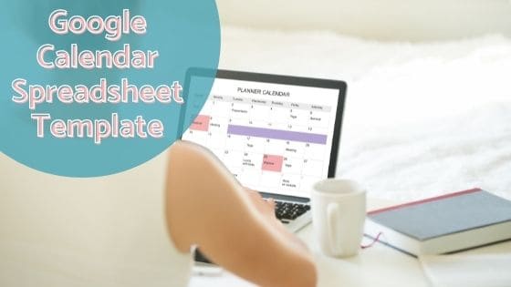 Planner calendar on a laptop screen