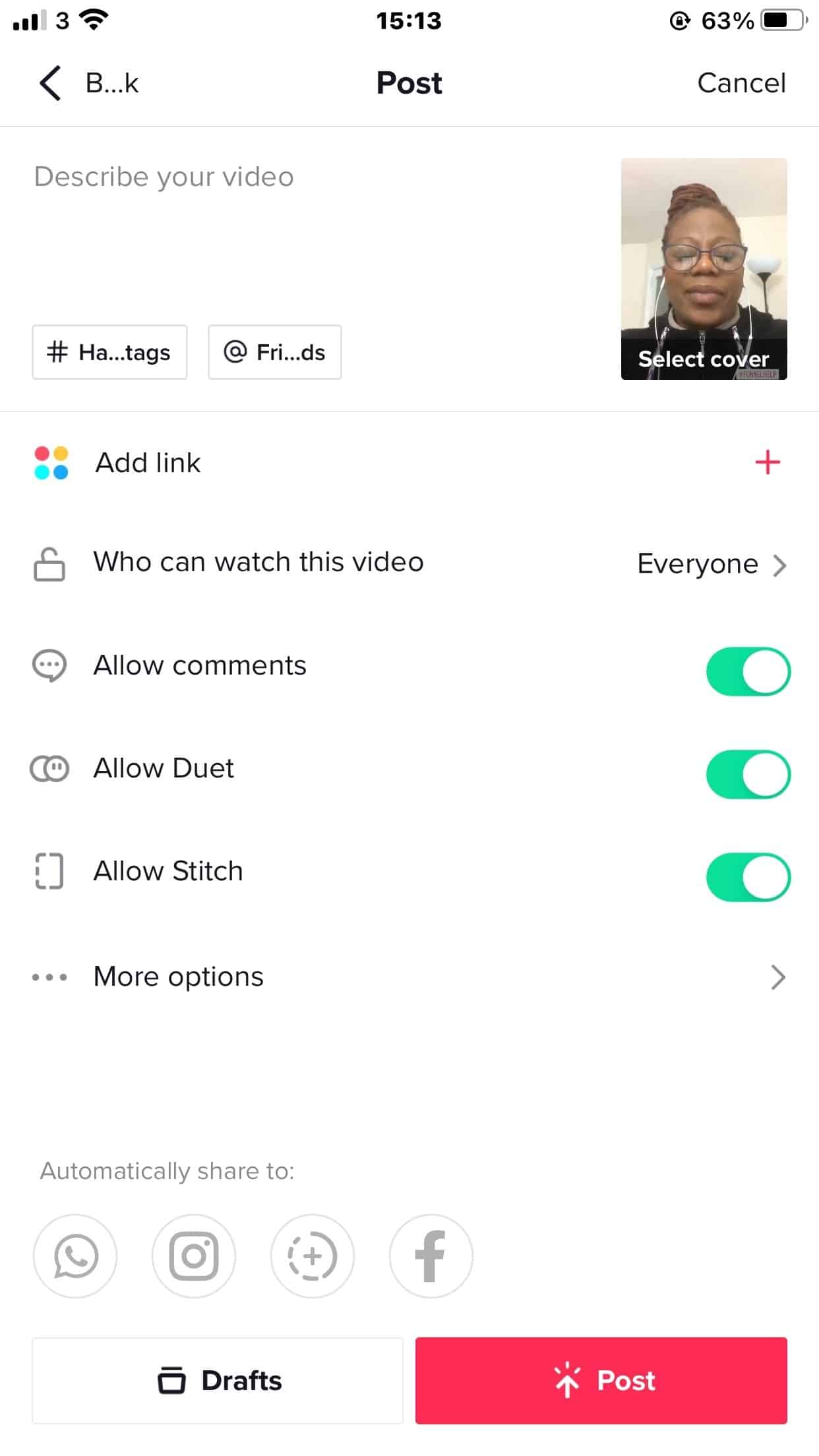 tiktok description