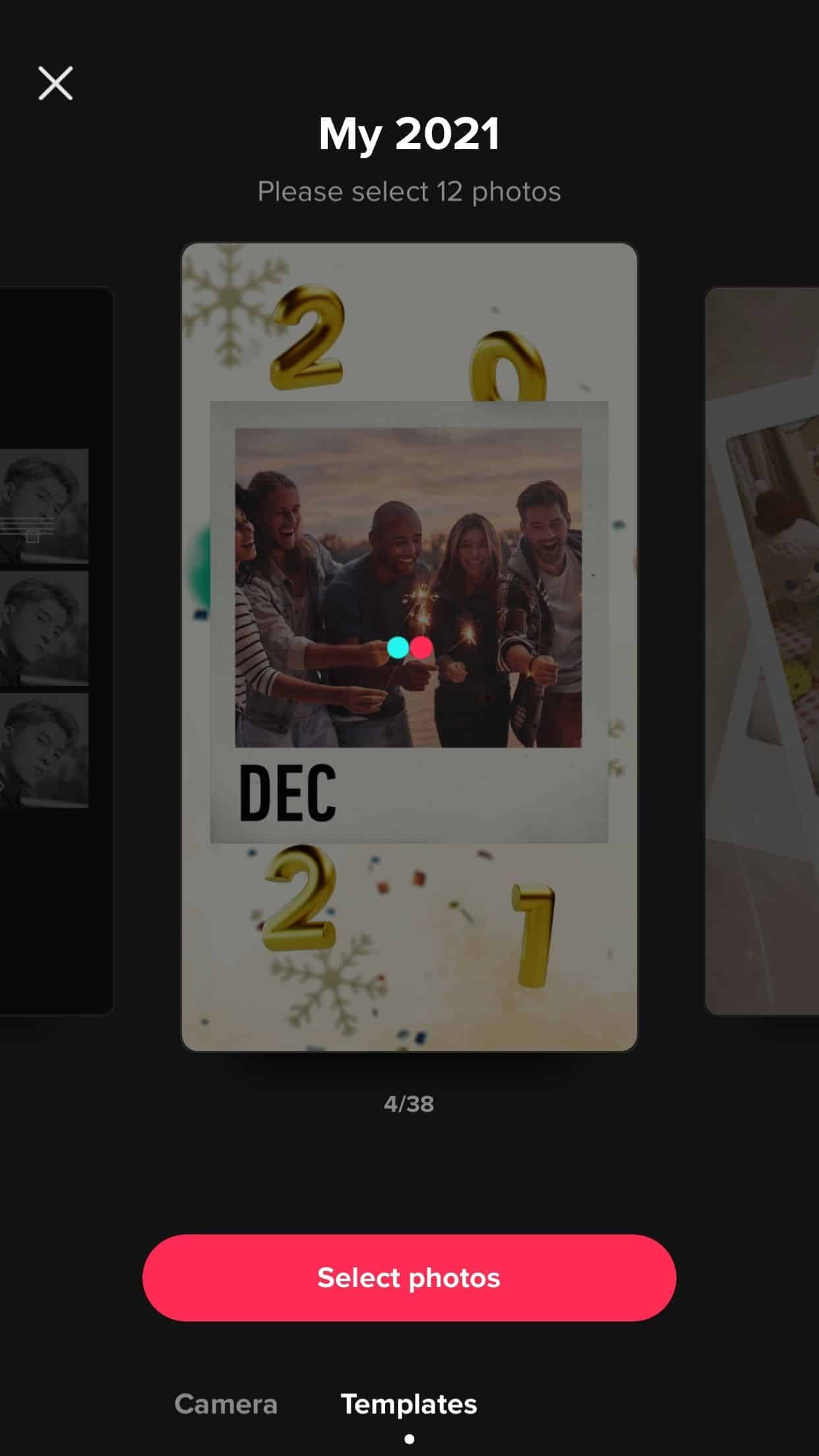 Tik Tok templates for photos