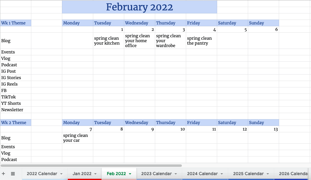 The Ultimate Google Spreadsheet Calendar Template 2023