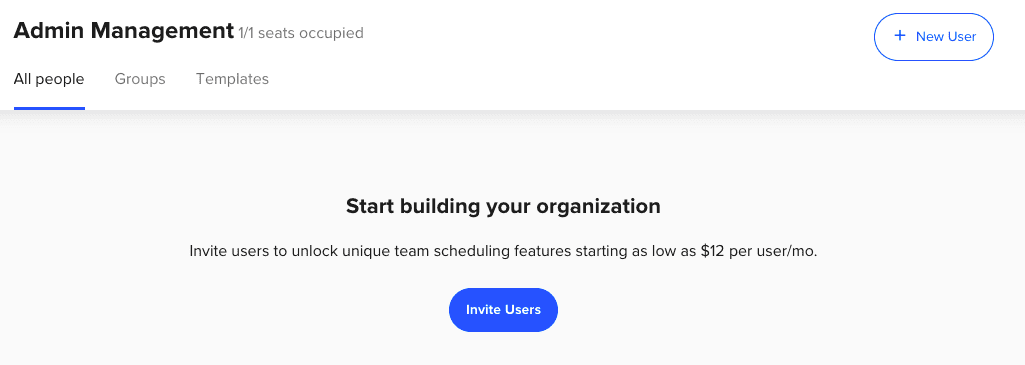 Calendly admin management