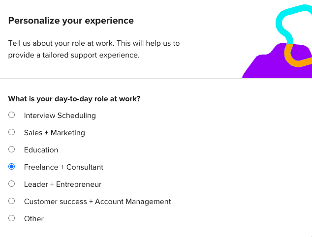 Calendly Personalize setting