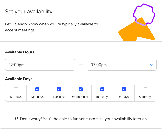 Set your availability option