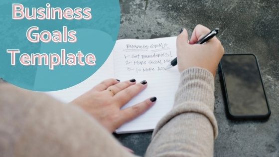 woman writing her goals