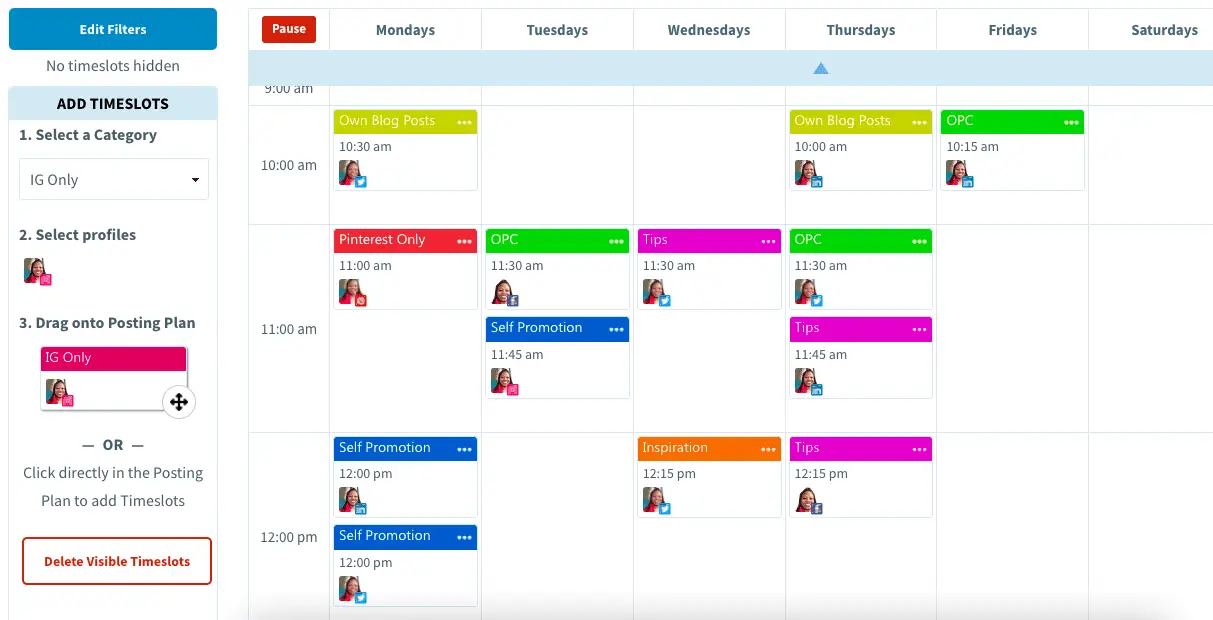 Smarterqueue's posting plan