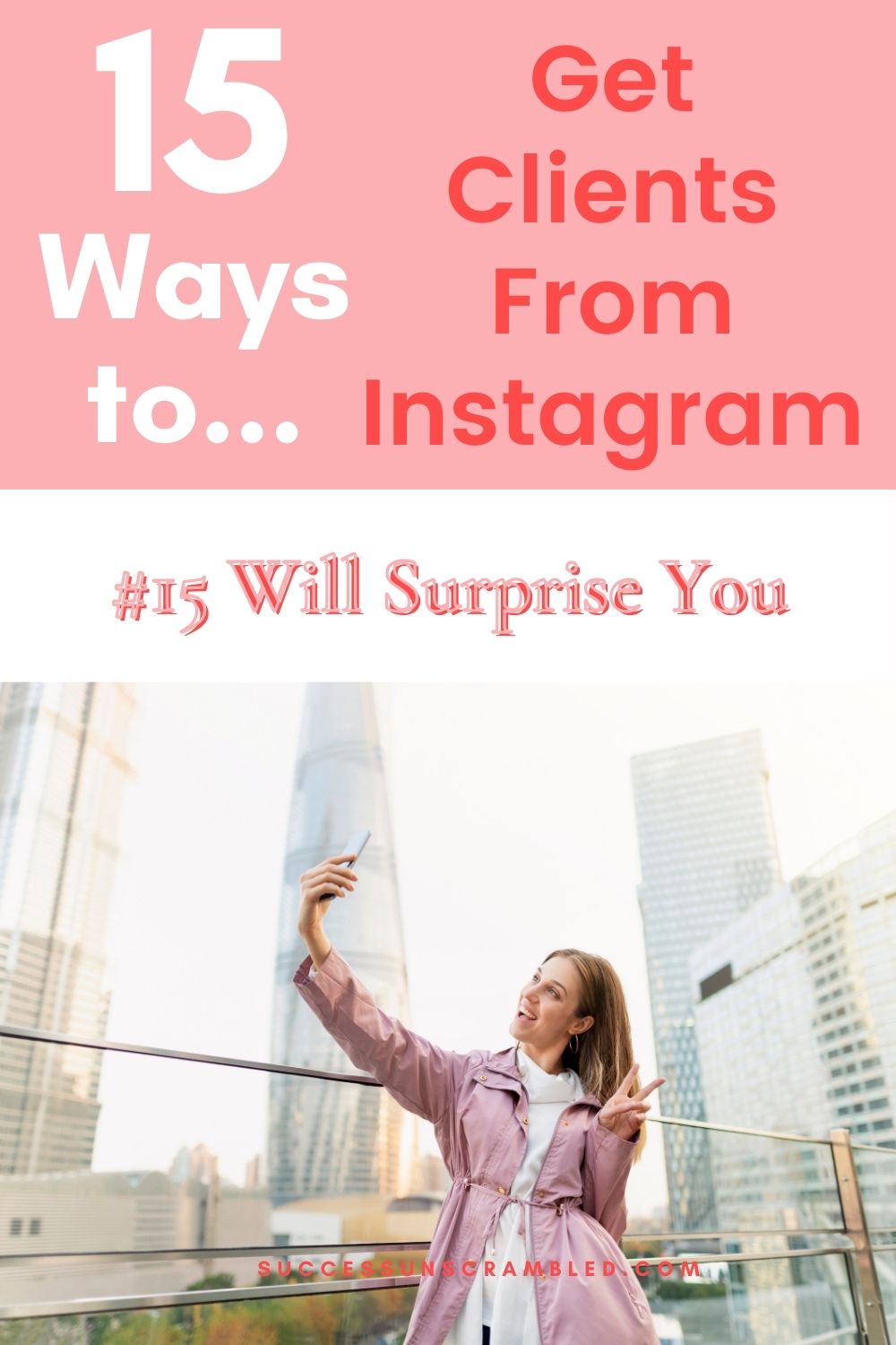 15 ways to get clients from instagram Pin