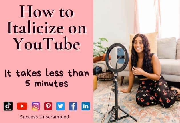 image showing a person filming a video for YouTube