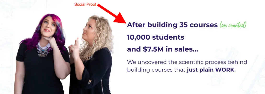 an image of Julie + Cathy showing their experience with courses