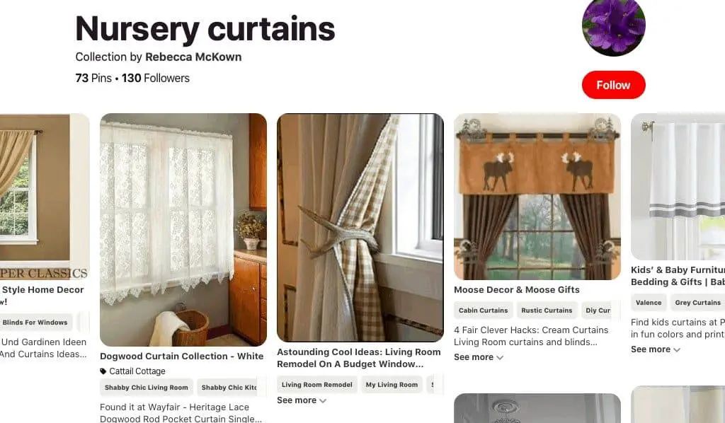 nursery curtain profile from Pinterest