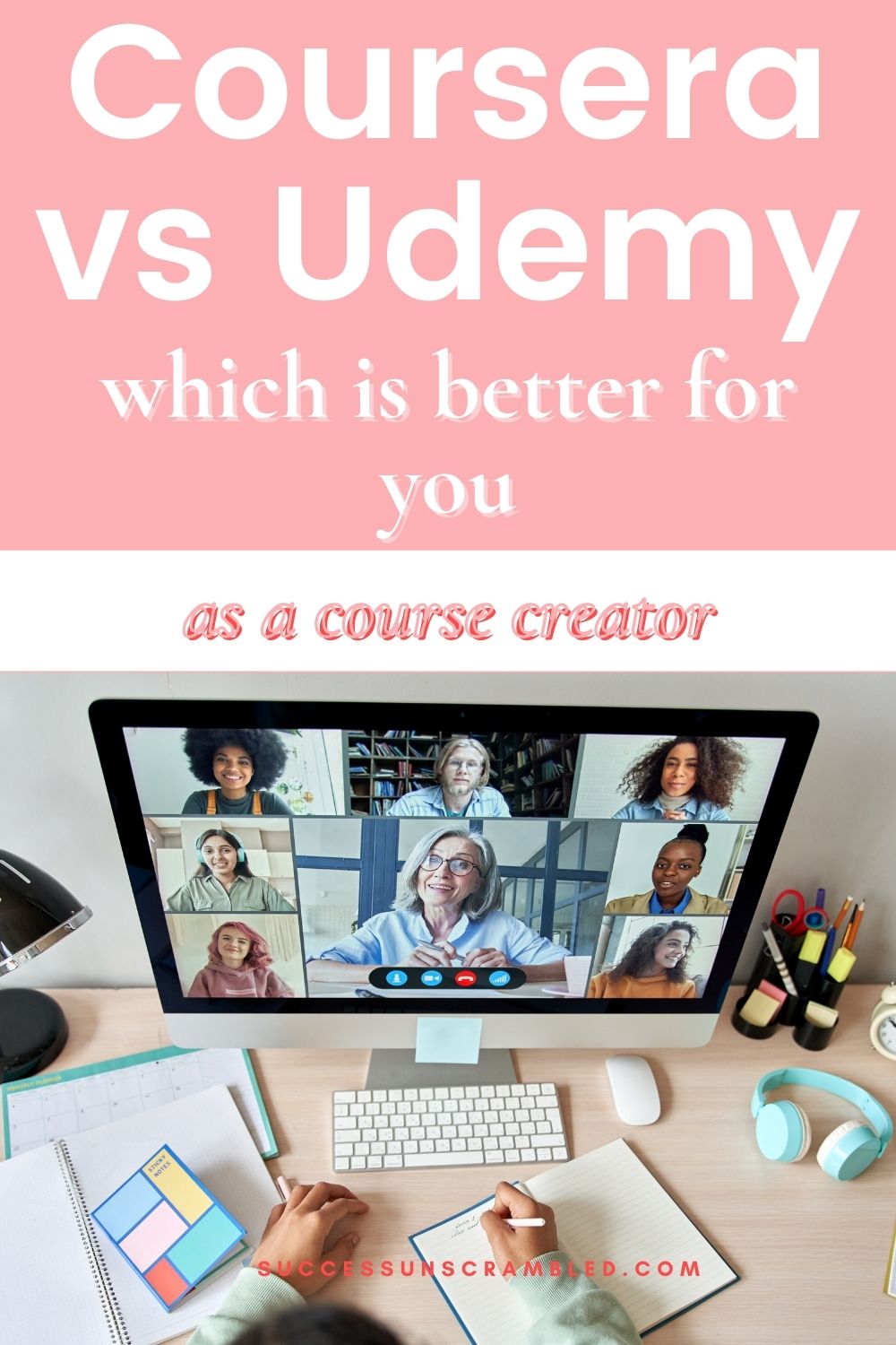 photo of students attending an online course on Udemy or Coursera