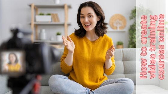 photo of a woman sitting on a sofa in front of a camera shooting a video using natural light